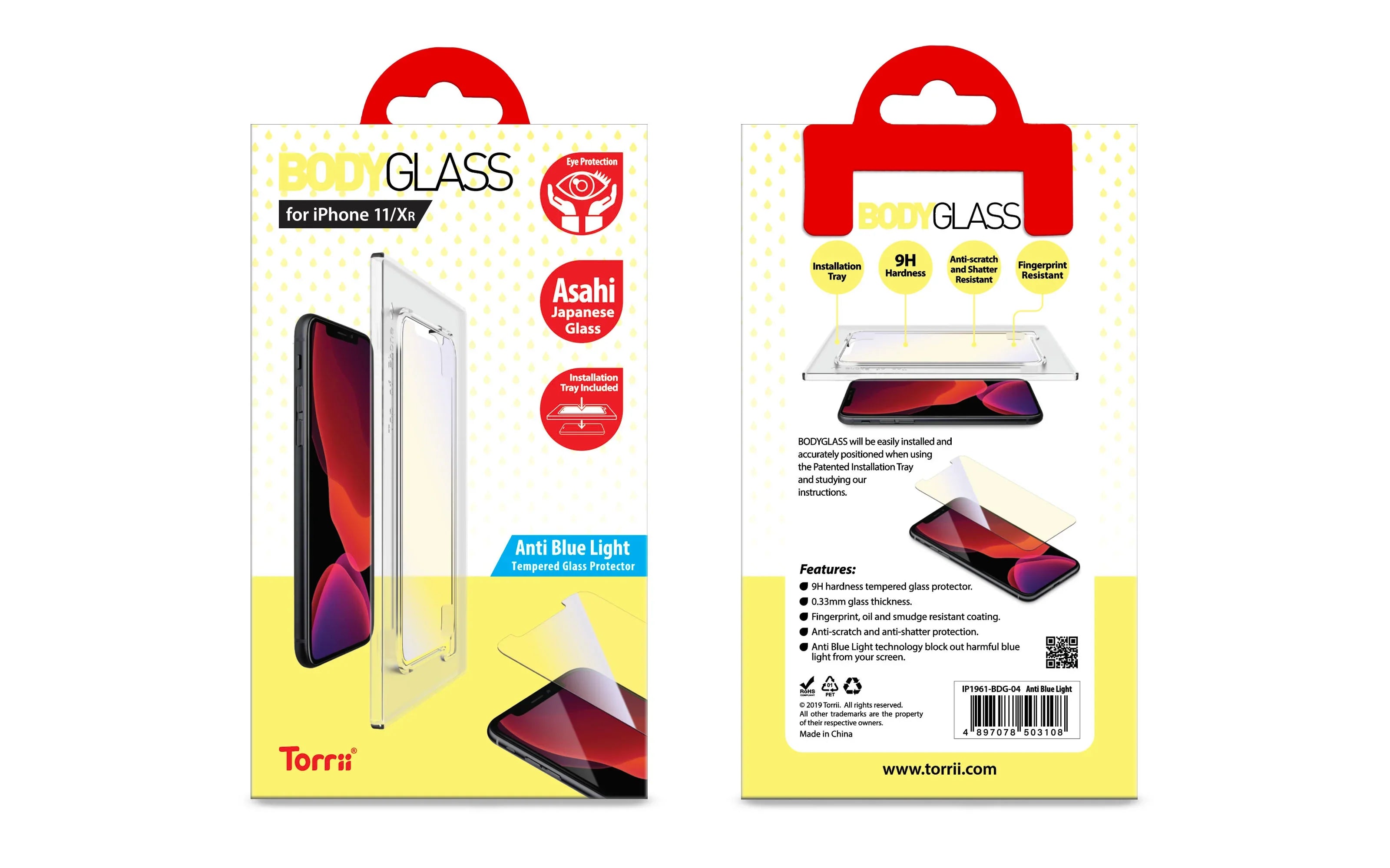 Torrii Bodyglass For iPhone 11 - Anti Blue Light - Tashqila Torrii Bodyglass For iPhone 11 - Anti Blue Light - Tashqila
